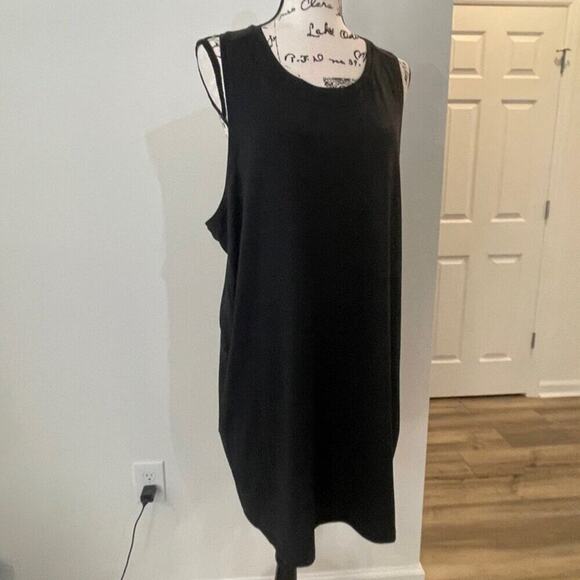 ATHLETA MIDI TANK DRESS UPF 50 POCKETS BLACK SZ XXL TENNIS/PICKLEBALL NORMCORE - Picture 11 of 16